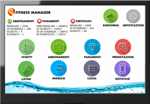FITNESS MANAGER NOVARA APP ANDROID TABLET SOFTWARE FITNESS MANAGER