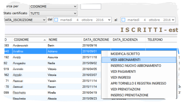 MASCHERA LOGICA COLORI ESM FITNESS MANAGER